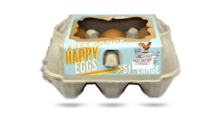 Happy 6-pack free range eggs